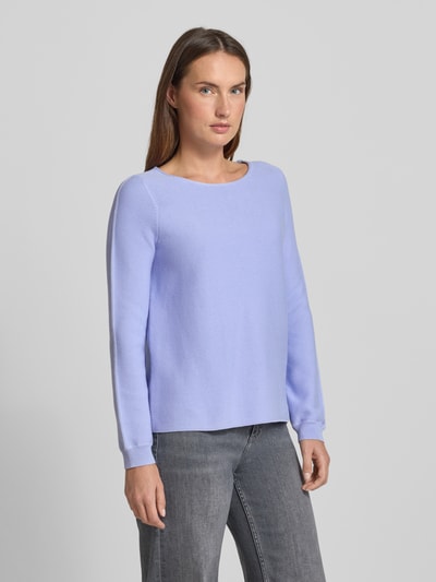 Christian Berg Woman Sweter z dzianiny z prążkowanymi wykończeniami Lawendowy 4
