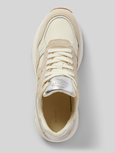 Gant Ledersneaker mit Label-Details Modell 'Neuwill' Beige 4