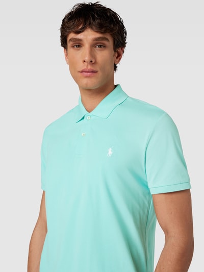 Polo Ralph Lauren Tailored fit poloshirt met labelstitching Mintgroen - 3