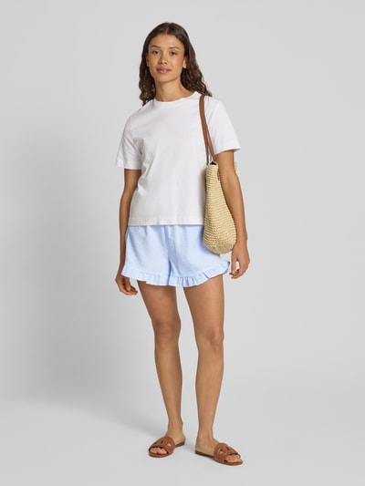 A-view Relaxed Fit Shorts mit Strukturmuster Modell 'Sonja' Hellblau 1