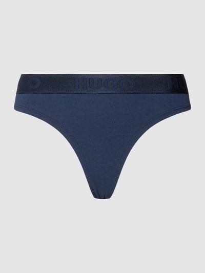 HUGO CLASSIFICATION String met elastische band met logo, model 'Sporty' Marineblauw - 2