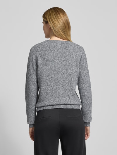 Vero Moda Regular fit gebreide pullover met ronde hals, model 'DOFFYSHINE' Antraciet - 5