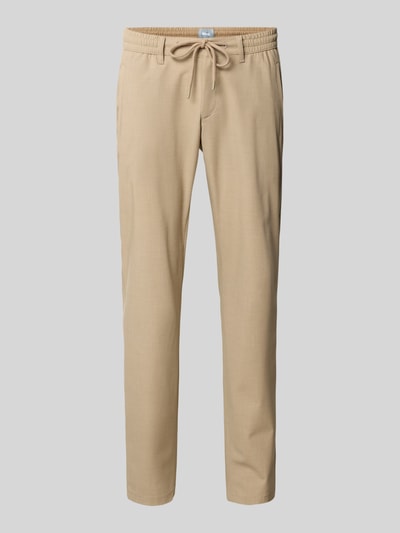 Brax Straight fit stoffen broek met Franse steekzakken, model 'PHIL' Beige - 2