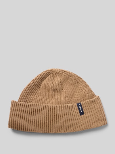 MCNEAL Beanie met labeldetail Zand gemêleerd - 1