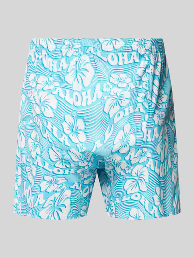 Deal Boxershort met all-over motiefprint, model 'Aloha' Turquoise - 3