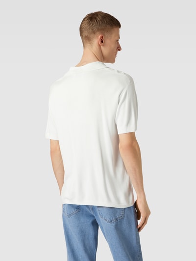 JAKE*S STUDIO MEN Poloshirt mit gerippten Abschlüssen Offwhite 5