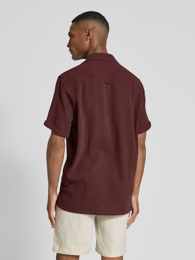 Drykorn Regular fit vrijetijdsoverhemd met 1/2-mouwen, model 'BIJAN' Donkerrood - 5