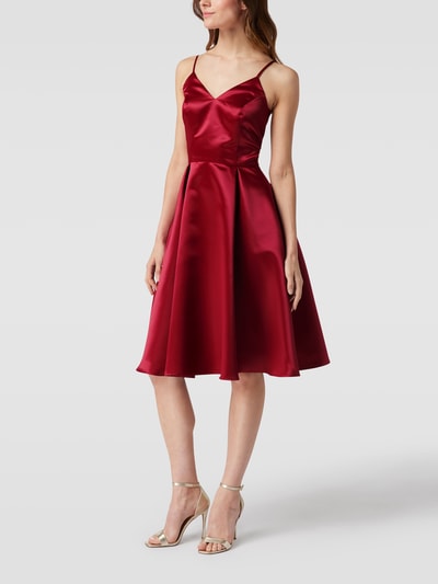 Jake*s Cocktail Cocktailkleid mit Kellerfalten Kirsche 4