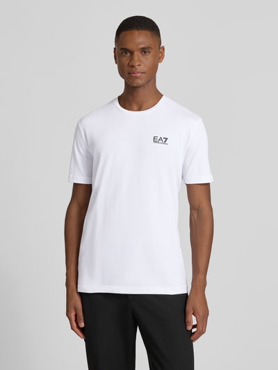 EA7 Emporio Armani T-Shirt mit Label-Print Weiss 4