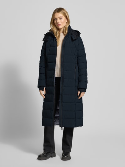 NAUTGÅRD Gewatteerde lange jas met Sorona® Aura-vulling Donkerblauw - 1