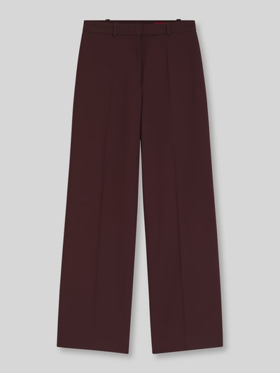 HUGO Stoffen broek met persplooien Bordeaux - 2