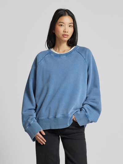 Jake*s Casual Oversized Sweatshirt mit Raglanärmeln Jeansblau 4