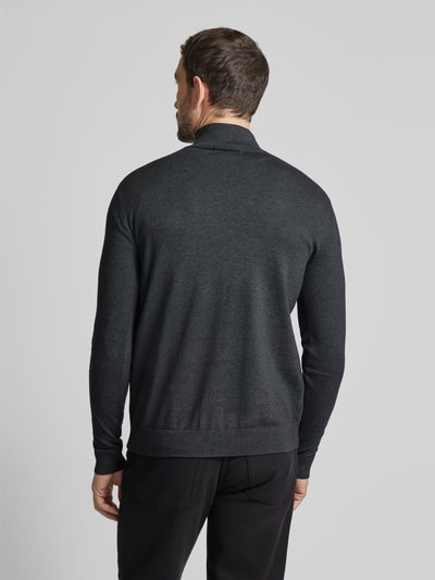 SELECTED HOMME Strickpullover mit Stehkragen Anthrazit Melange 5