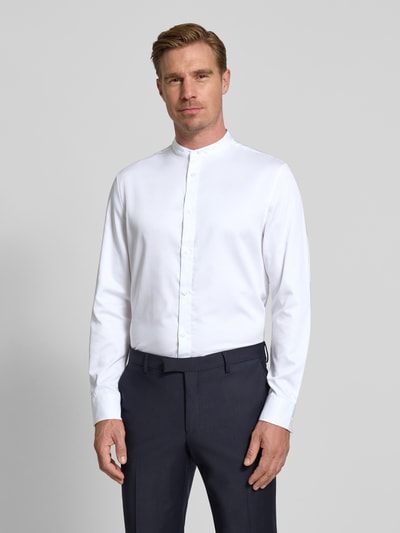 Jake*s Relaxed Fit Business Hemd mit Stehkragen Weiss 4