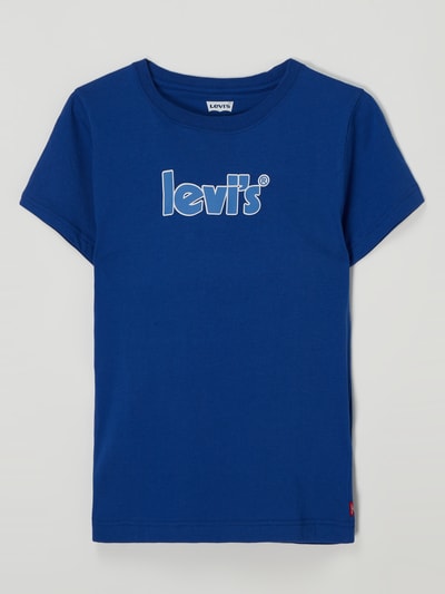 Levi’s® Kids T-shirt met labelprint Rookblauw - 1