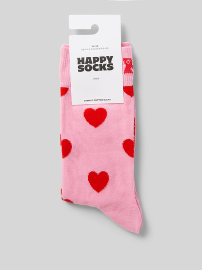 Happy Socks Socken mit Motiv-Print Modell 'Heart' Rosa 3