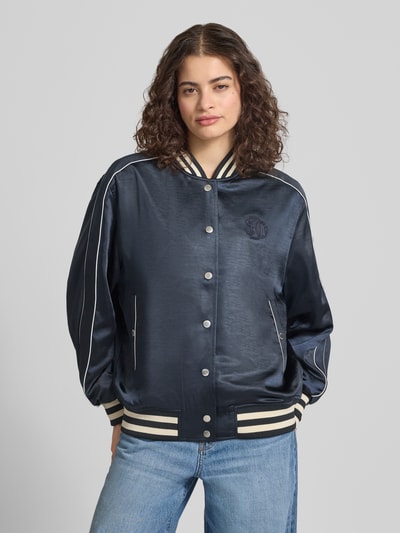 Superdry Bomber Jacke mit Logo-Stitching Modell 'VARSITY' Dunkelblau 4