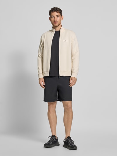 BOSS Green Regular Fit Sweatjacke mit Baumwoll-Anteil Modell 'SW_LEAGUE SKAZ' Beige 1