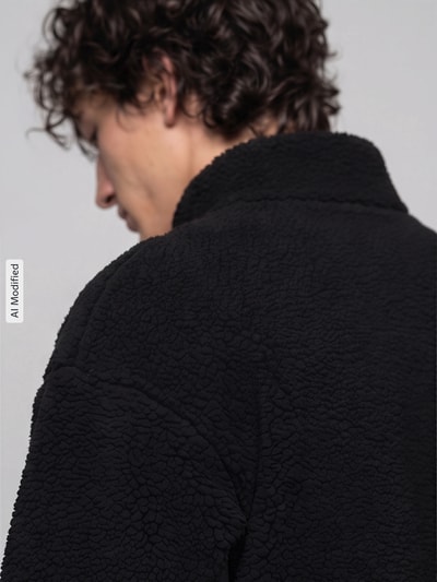 PUMA Performance Relaxed Fit Teddyjacke mit Stehkragen Black 3