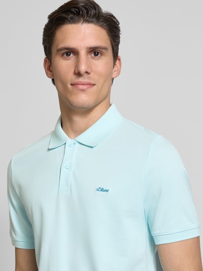 s.Oliver RED LABEL Regular Fit Poloshirt aus Baumwoll-Piqué Sky 3