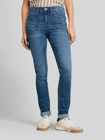 Tom Tailor tapered fit jeans van katoenmix model 'MAYA' Blauw - 4
