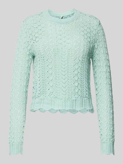 Only Regular Fit Strickpullover aus Struktur Strick Modell 'SAGA' Ocean 2