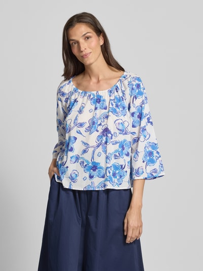 Christian Berg Woman Regular Fit Bluse mit 3/4-Arm Blau 4