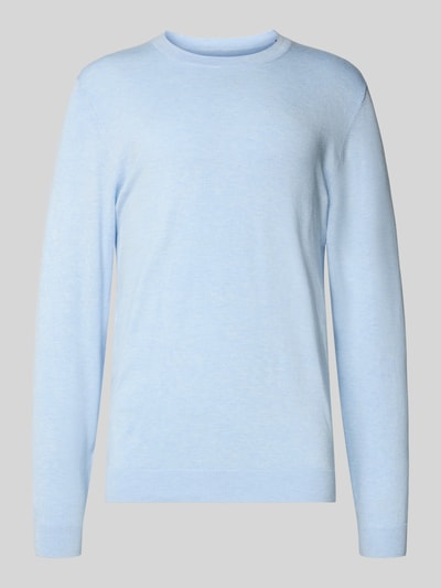 MCNEAL Sweter z dzianiny z prążkowanymi wykończeniami Jasnoniebieski melanż 2