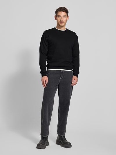 Tom Tailor Denim Regular Fit Sweatshirt aus Baumwoll-Mix Black 1