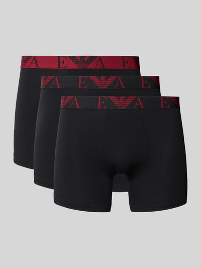 Emporio Armani Boxershorts mit elastischem Logo-Bund im 3er-Pack Black 1
