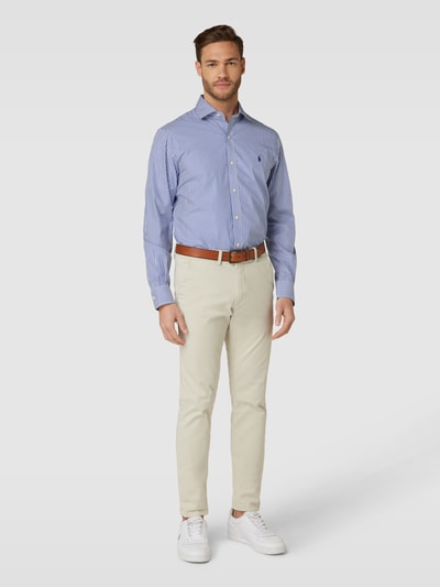 Polo Ralph Lauren Koszula biznesowa o kroju slim fit w paski Królewski niebieski 1