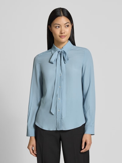 MAX&Co. Regular Fit Hemdbluse mit Seidenanteil Modell 'ATENEO' Bleu 4