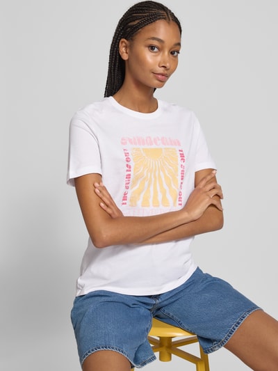 Only Regular Fit T-Shirt aus reiner Baumwolle Modell 'HENNY LIFE' Weiss 3