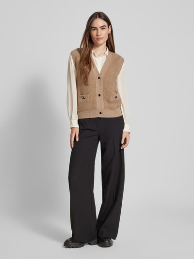 (The Mercer) N.Y. Mouwloos vest met zijzakken Taupe - 1