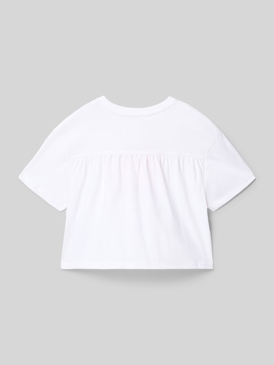 Produktfoto, dziecięcy t-shirt Regular Fit T-Shirt aus Baumwoll-Mix Modell 'LVG STRAWBERRY SS TOP' von Levi’s® Kids, efekt: jednolity kolor, mieszanka bawełny, dżersej, krótki rękaw, okrągły dekolt, tekstura miękka