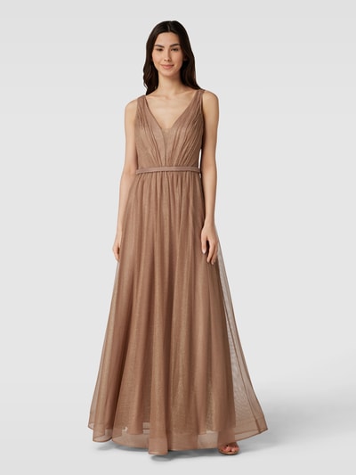 VM by Vera Mont Abendkleid mit V-Ausschnitt Taupe 4