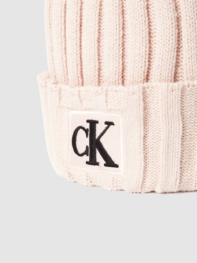 Calvin Klein Jeans Beanie met labelstitching Lichtroze - 2