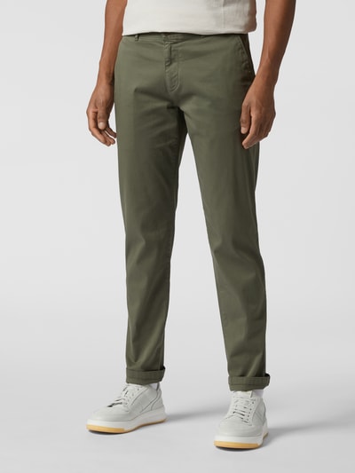 Roy Robson Slim fit chino met stretch  Olijfgroen - 4