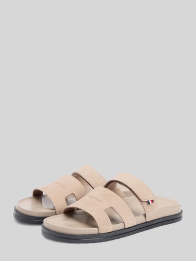 Tommy Hilfiger Sandale aus echtem Veloursleder Beige 2