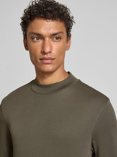 Christian Berg Men Shirt met lange mouwen en opstaande kraag Metallic groen - 3