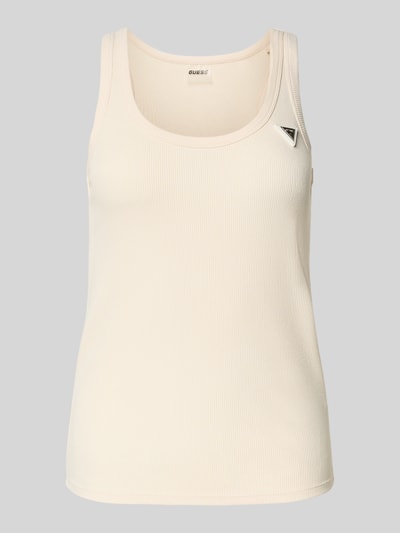 Guess Activewear Tanktop van viscose met labeldetail, model 'COLETTE' Ecru - 2