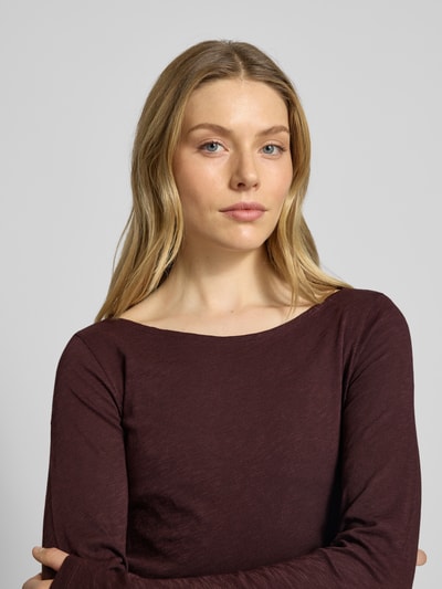 Marc O'Polo Regular fit shirt met lange mouwen van puur katoen Bordeaux - 3