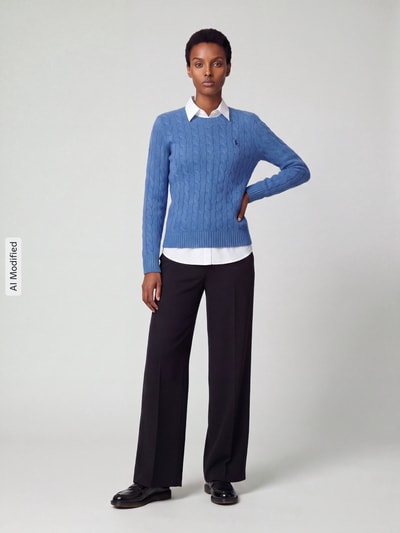 Polo Ralph Lauren Regular fit pullover van mix van wol en kasjmier 'JULIANNA' Blauw - 1
