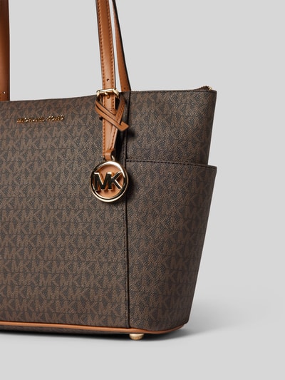 MICHAEL Michael Kors Handtas met labeldetails, model 'JET SET' Middenbruin - 3