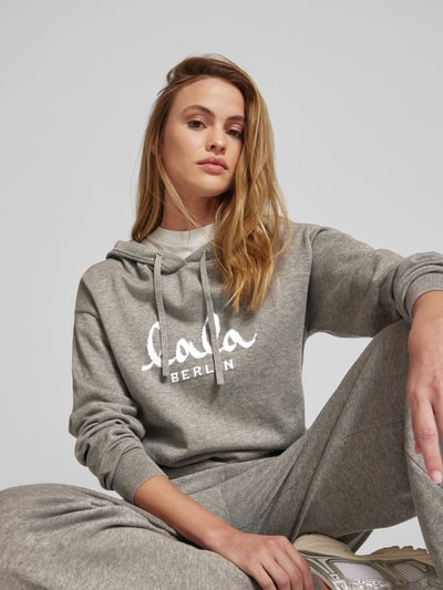 Lala Berlin Oversized Hoodie mit Woll-Anteil Mittelgrau 3