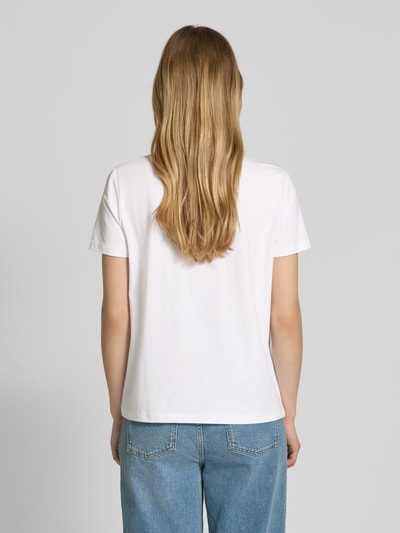 comma T-shirt z nadrukowanym motywem Złamany biały 5