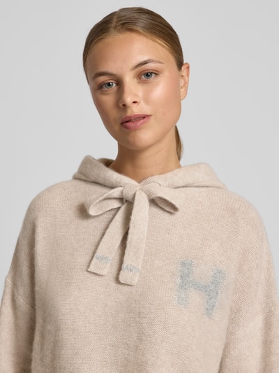 Hemisphere Strickpullover aus Kaschmir-Mix mit Kapuze Taupe 3