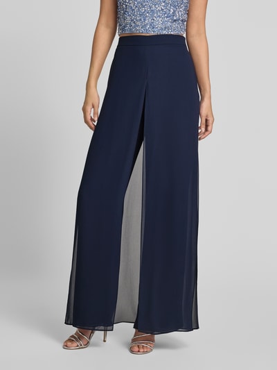 Vera Mont Regular Fit Weite Hose mit Tüllbesatz Dunkelblau 4