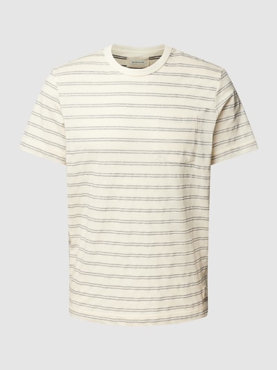 Tom Tailor T-Shirt mit Streifenmuster Offwhite 2