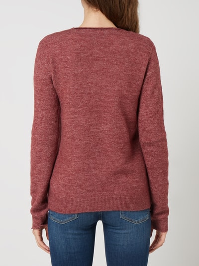 Vero Moda Pullover met wol, model 'Simone'  Bordeaux - 5